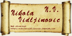 Nikola Vidljinović vizit kartica